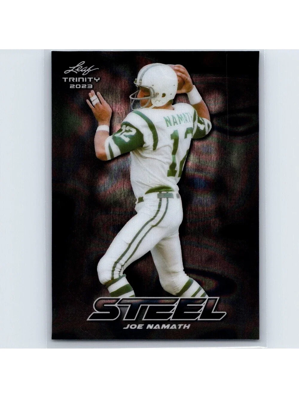 2023 Leaf Trinity Joe Namath Steel 1/1 Lava Pre-Production Proof